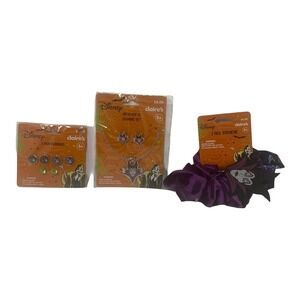 Disney Villains Maleficent Claire's‎ Necklace Earrings Scrunchie Jewelry Set